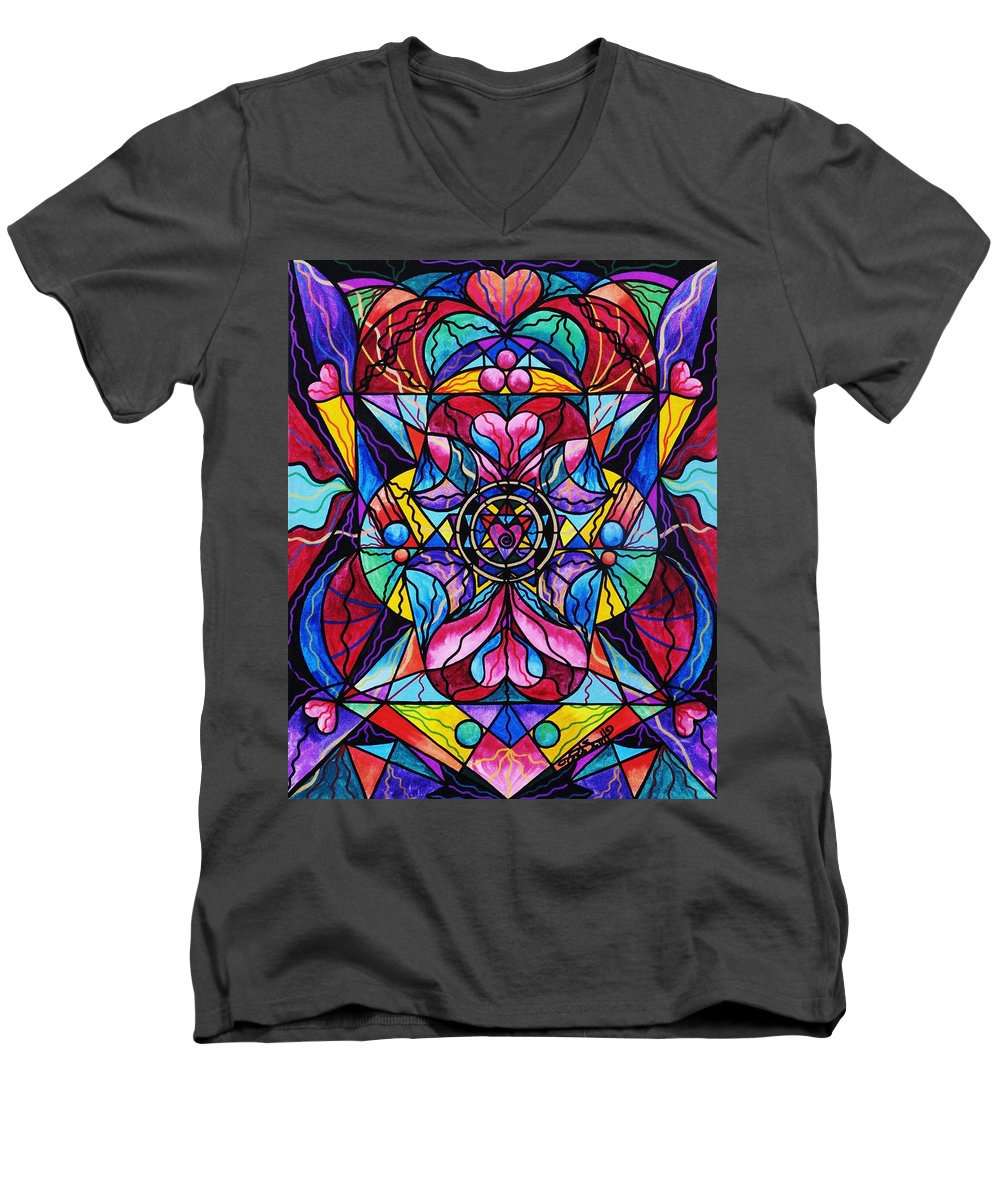 buy-authentic-blue-ray-self-love-grid-mens-v-neck-t-shirt-online-hot-sale_1.jpg