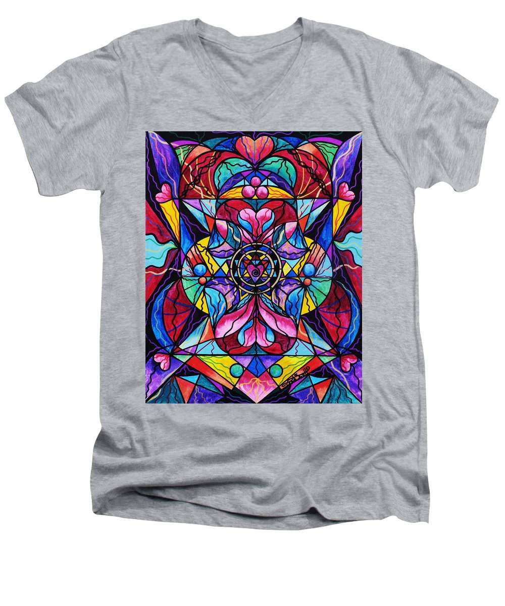 buy-authentic-blue-ray-self-love-grid-mens-v-neck-t-shirt-online-hot-sale_2.jpg